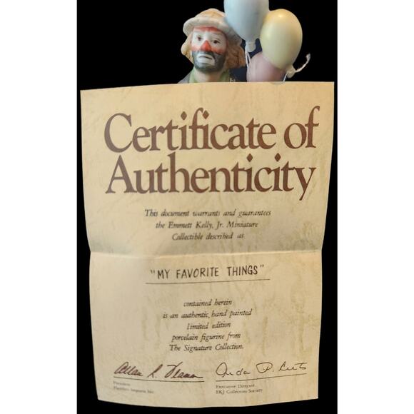 Emmett Kelly Jr., Collections “Balloons For Sale" Porcelain Flambro NEW IN BOX - Picture 6 of 7